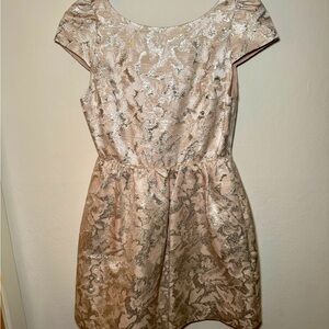 Alice + Olivia white and silver dress